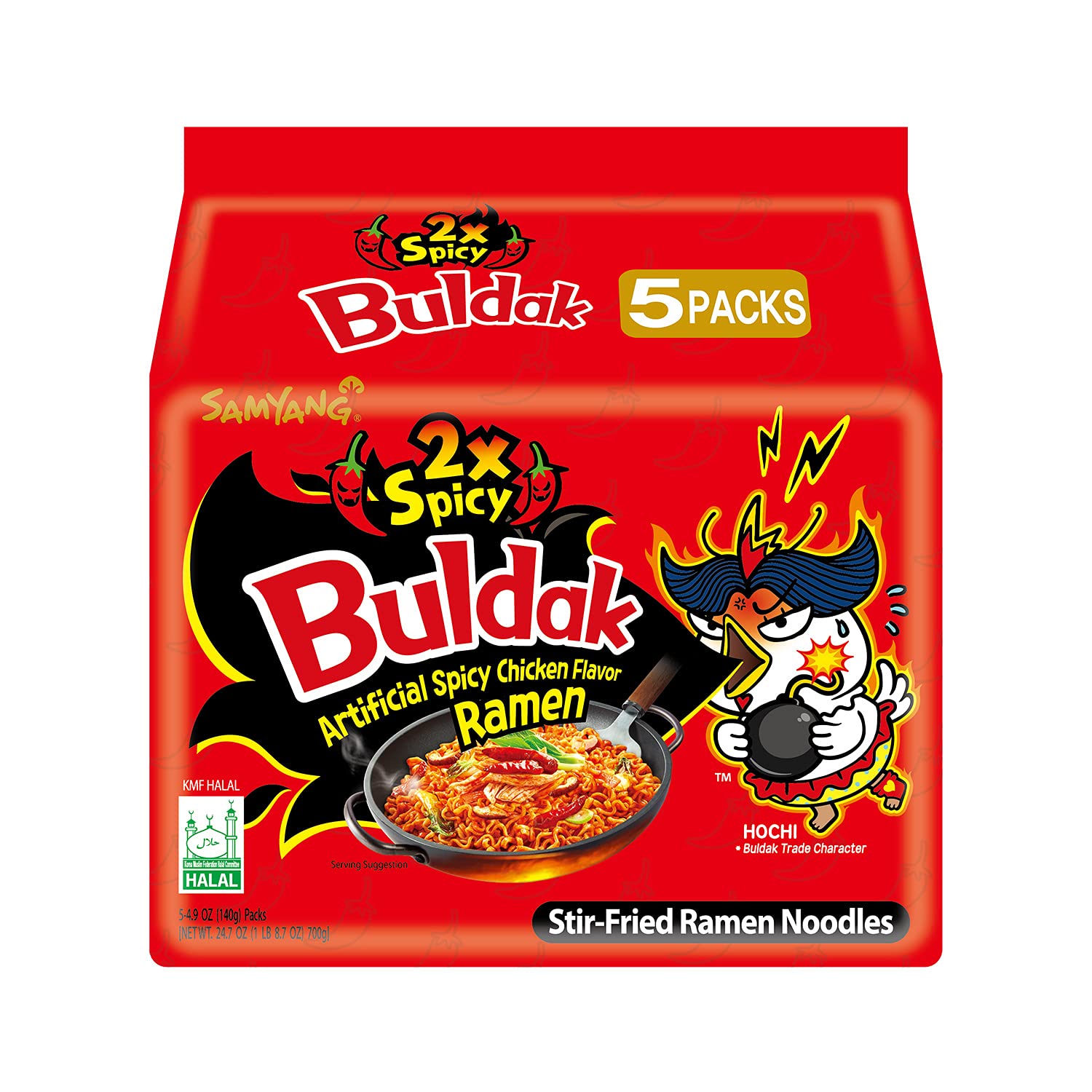 Samyang Buldak Hot Chicken Ramen Spicy 1 pack 8 pcs 140g