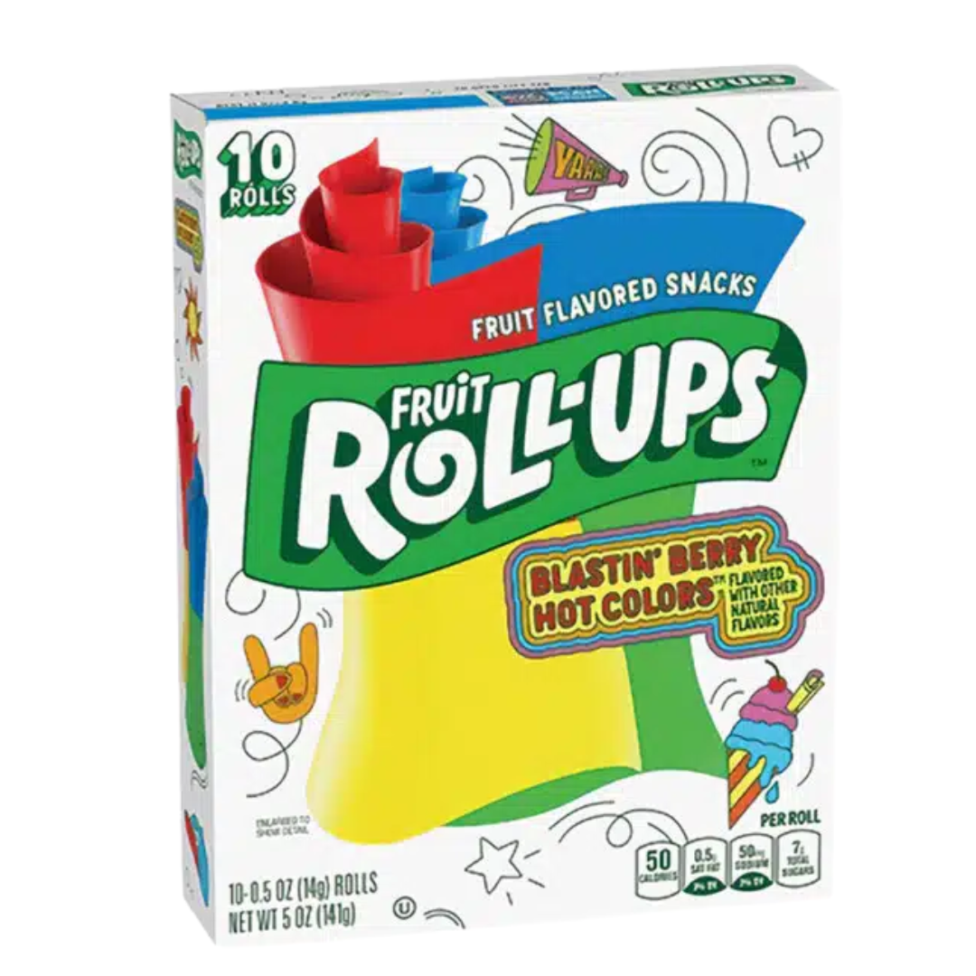 Fruit Roll ups Blastin' Berry  Hot Colors USA 141g