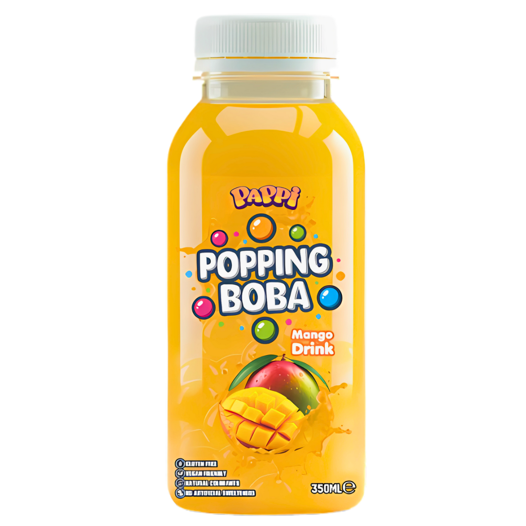 Pappi Popping Boba Bottles Mango Flavour 350ml