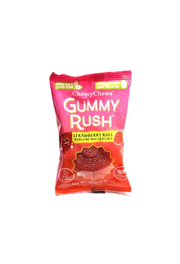 Gummy Rush Roll Strawberry 40g